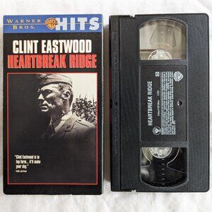 3/$15 Heartbreak Ridge (1986) VHS movie with Clint Eastwood Warner Bros hits